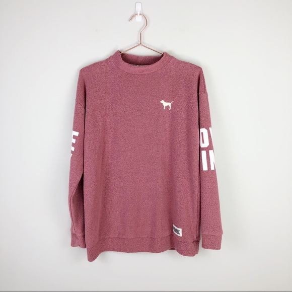PINK Victoria's Secret Tops - Pink VS oversized spellout sweatshirt
